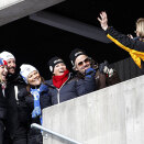 Queen Sonja takes a picture of the others on the Royal stands (Photo: Lise Åserud / Scanpix